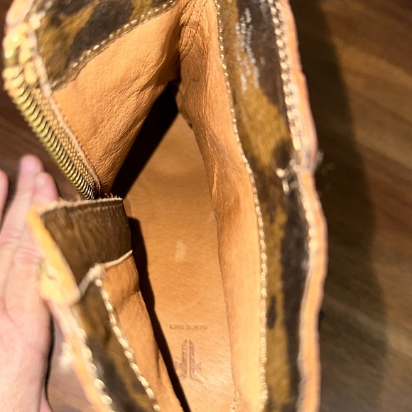 Frye Emma side zippered wedge boot, brown size 9M - Picture 5 of 5